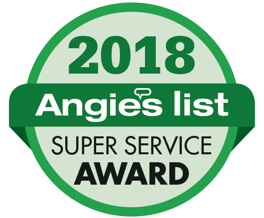 Award badge for Angies List Super Service Award 2018