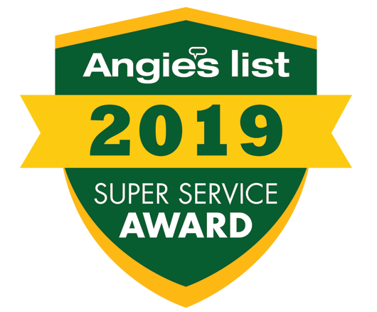 Award badge for Angies List Super Service Award 2019